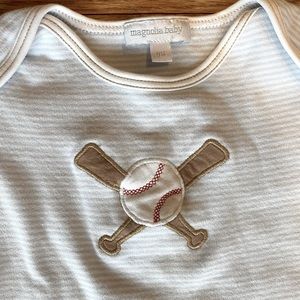 Magnolia baby baseball outfit